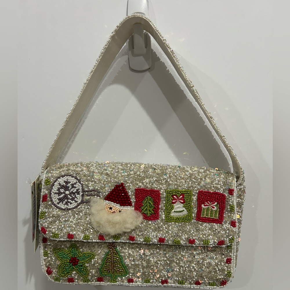 Viral beaded holiday Santa bag
